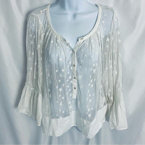 Anthropologie Akemi + Kin Lace Star Top Size Small - Picture 1 of 10